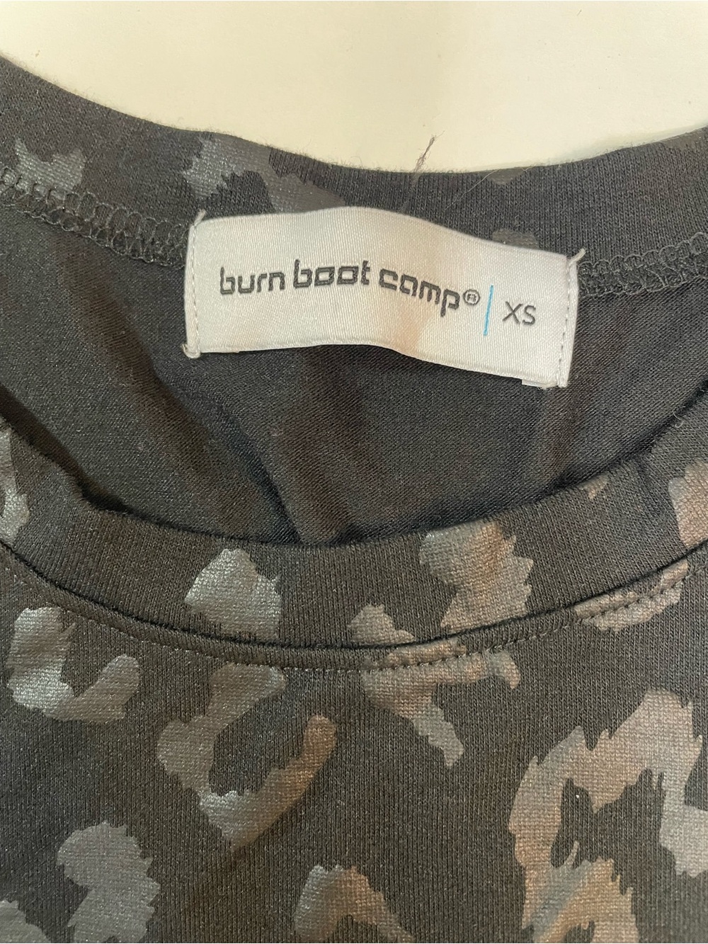 Burn Boot Camp Black on Black Leopard Print Muscle Tank Size XS - Picture 4 of 7